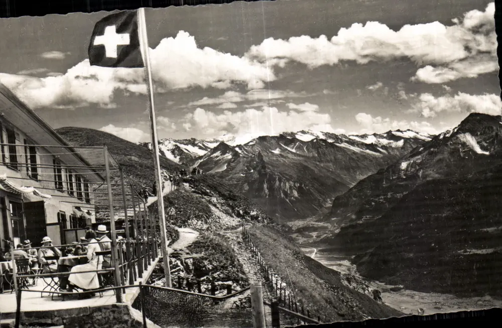 Brienzer Rothorn — Ansicht von der Hotel-Terrasse — Verlag Vorlag Seilich-Michael, Brienzer - Vorderseite