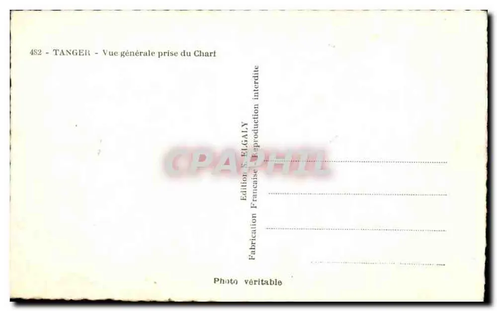 Tanger — Ogólny widok z Chart — Wydawnictwo S. ELGALY - Rewers