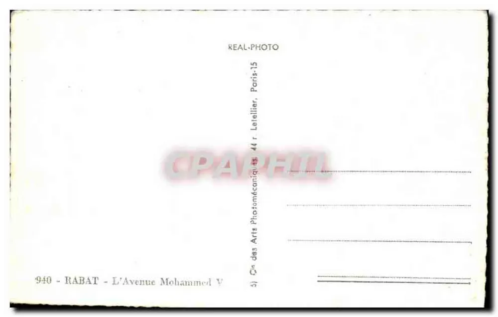Rabat — Avenida Mohammed V — REAL-PHOTO, Paris - Verso