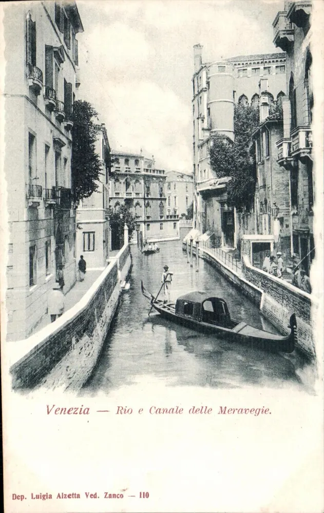 Venedig — Rio und Kanal der Meravegie — Dep. Luigi Alzetta Ved. Zanco — 110 - Vorderseite
