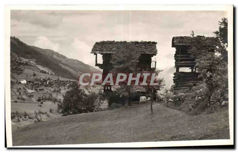 Paisagem no vale d'Anniviers (Valais) — 0064 — J. Gaberell, Thalwil-Zürich - Frente