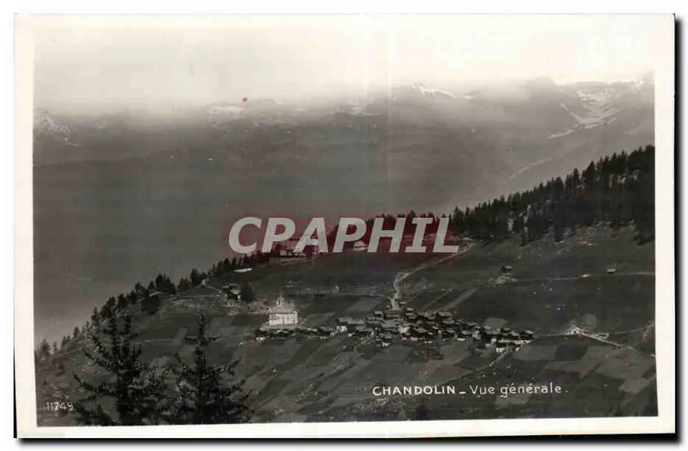 Chandolin — Vista geral — Edição Art. Perrochet, Lausanne, n° 11749 - Frente