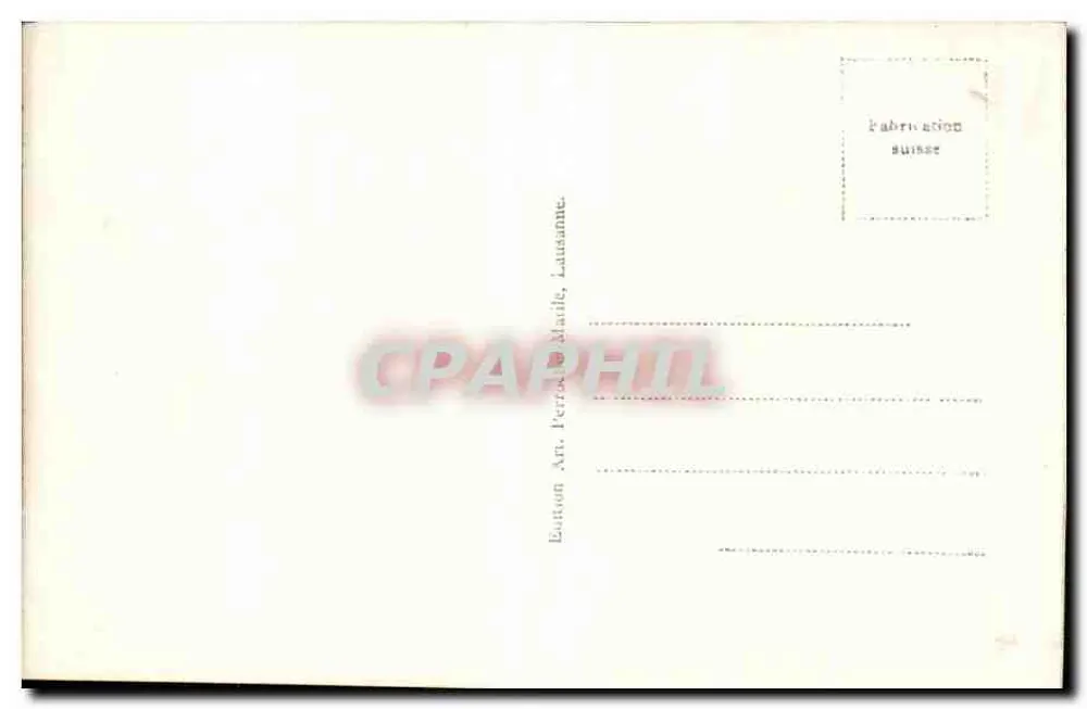 Os Mayans do Van den Haut e a vales do Ródano — Edição Art. Perro, Lausanne, n° 9057 - Verso
