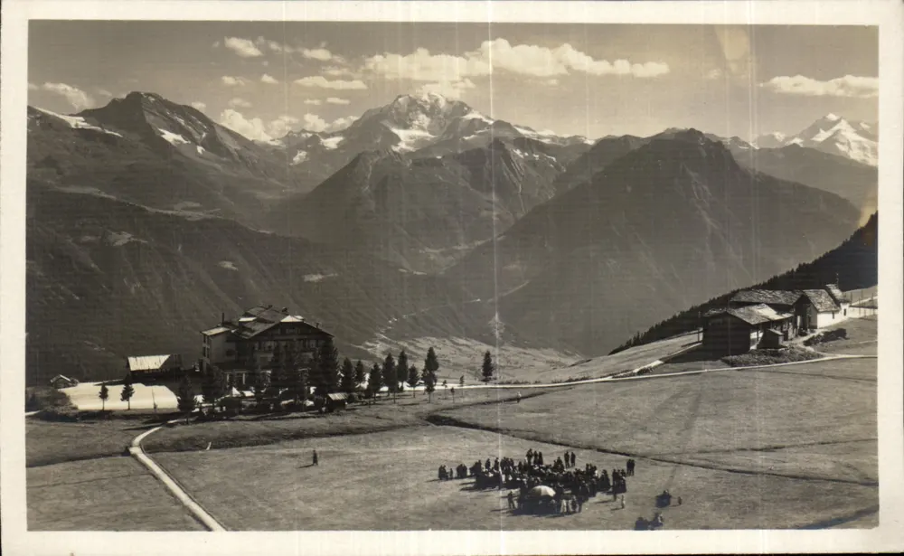 Riederalf bei Simplon, Fletschhorn und Mischabelgruppe — Photo des Nations, Place du Port, Genf - Vorderseite