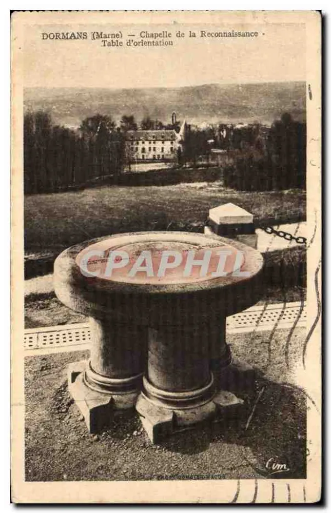 Dormans (Marne) — Chapelle de la Reconnaissance — Table d'orientation - Frente