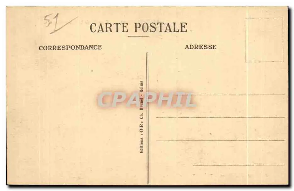 Dormans (Marne) — Capela da Reconhecimento — Panorama com a Marne, Tréloup (Aisne) e a Floresta de Rys - Verso
