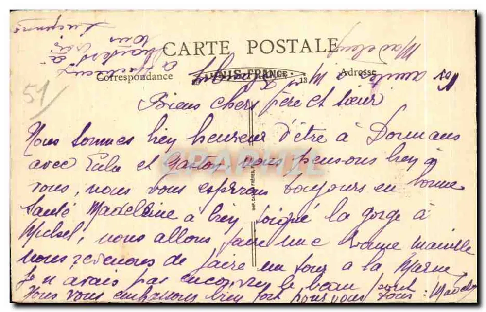 Kapelle der Erkenntnis an den Ufern der Marne in Hormons — Kupferstich - Rückseite
