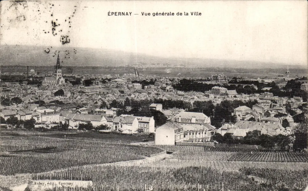 ÉPERNAY — Visão geral da Cidade — Aubey, editor Épernay - Frente