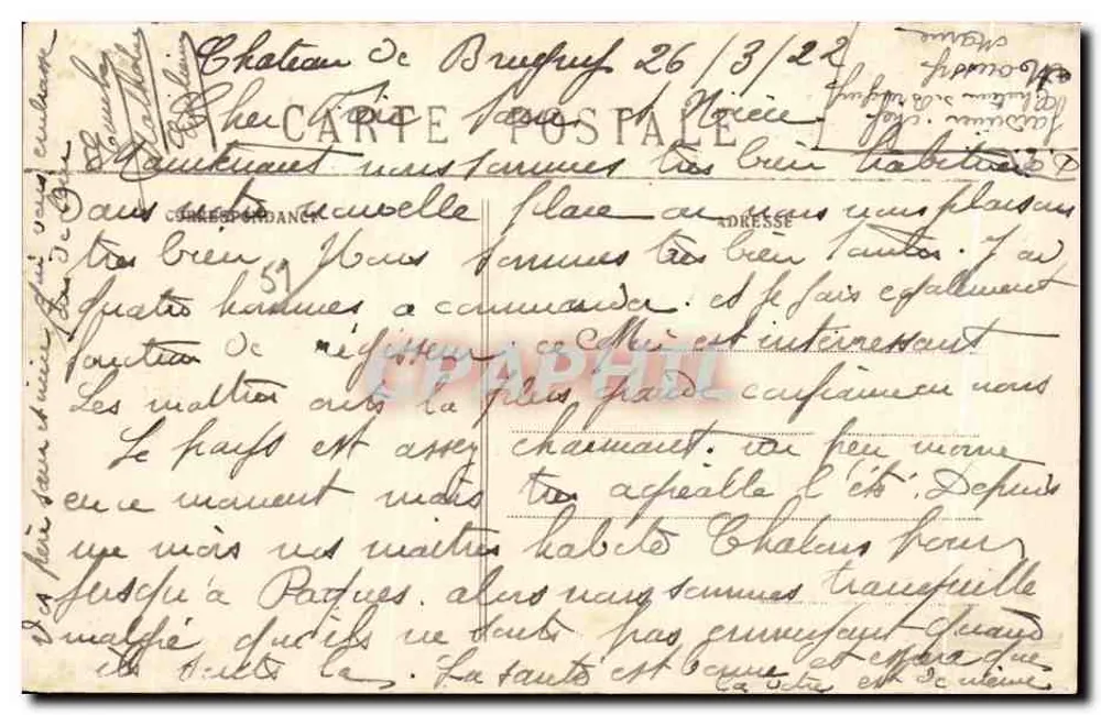 Schloss Brugny und der Park (55) — Épernay — Verlag Emile Chogna - Rückseite