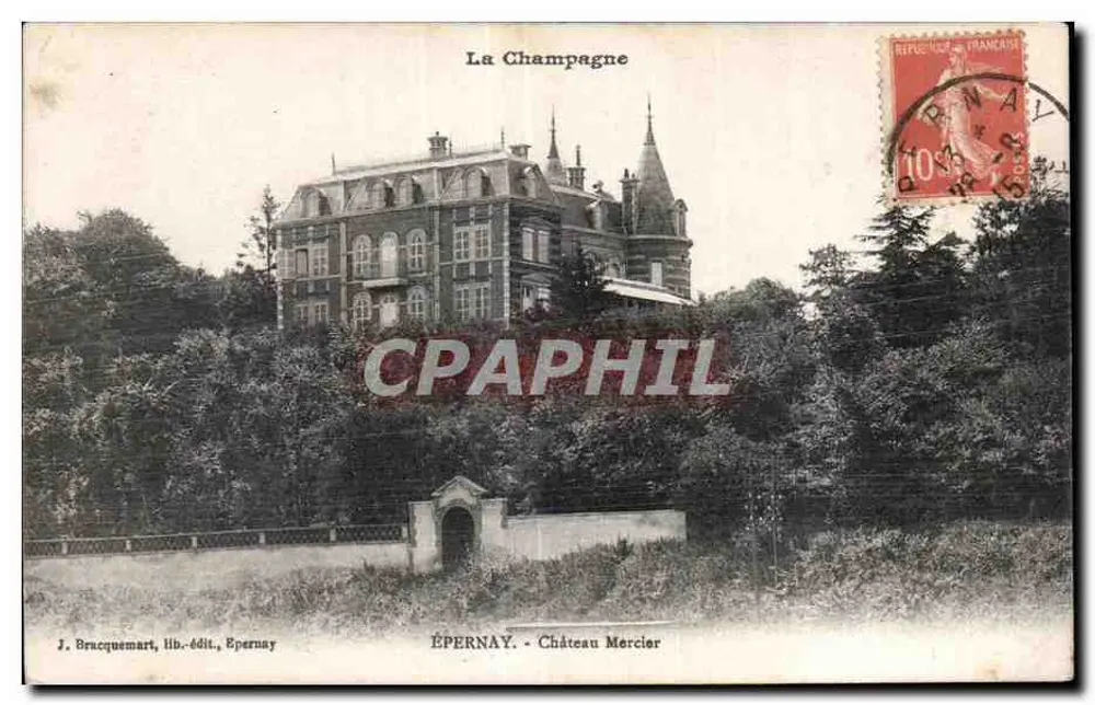 Épernay - Castelo Mercier — J. Bracquemart, livr.-editor, Épernay - Frente