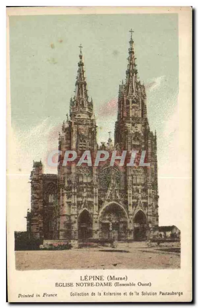 LÉPINE (Marne) — Kirche Notre-Dame (Westfassade) — Sammlung Kolarsine und Solution Pautaubege - Vorderseite
