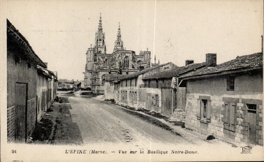 L'Épine (Marne) — Ansicht der Basilika Notre-Dame — JND Phot. - Vorderseite
