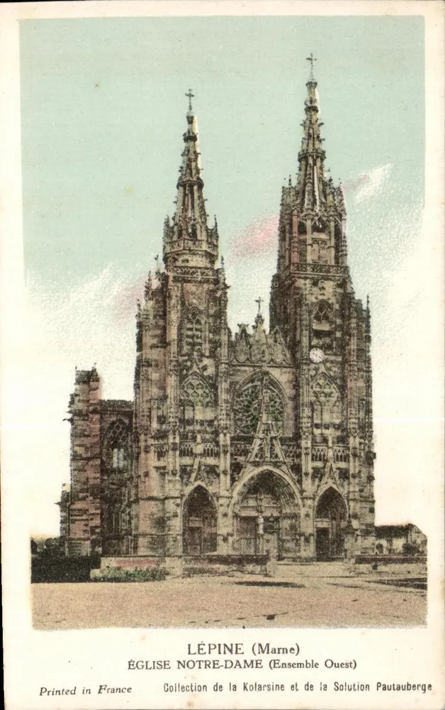 LÉPINE (Marne) — Kirche Notre-Dame (Westensemble) — Sammlung von Kolarsine und Solution Pautauberge - Vorderseite