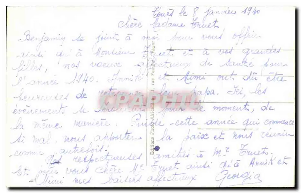 Ténès — Ein Eck des Hafens — Verleger EPA, Nr. 6 - Rückseite