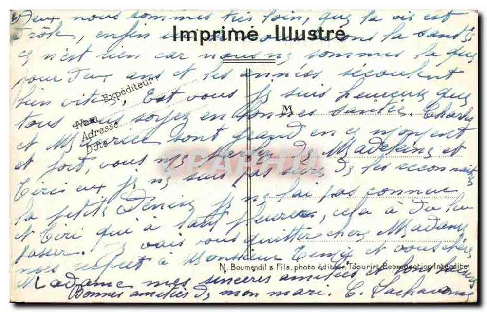 Marrocos — Rebanho de camelos — LL. — N. Boumendil & Filhos - Verso