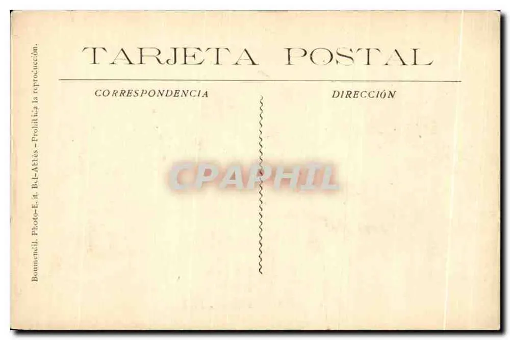 Kampagne von Melilla 1909 — Penón de la Gomera — Bonumentil Photo-E. & B. Abtés - Rückseite