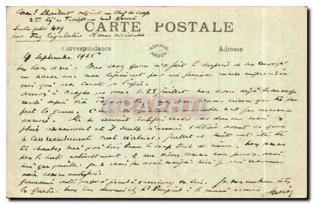 Nômades no bled — Cenas e tipos — Editor: H. Baudry, n° 469 - Verso