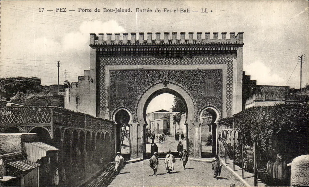 Fès — Porte de Bou-Jeloud. Eingang zu Fez-el-Bali — LL - Vorderseite