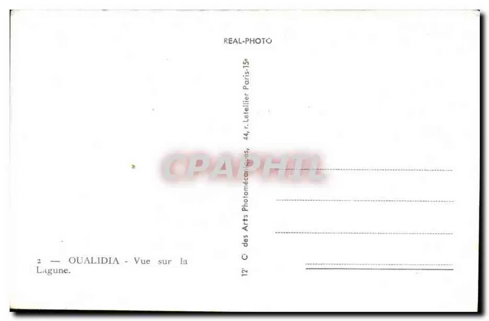 Oualidia — Blick auf die Lagune — C. Letellier, Paris - Rückseite