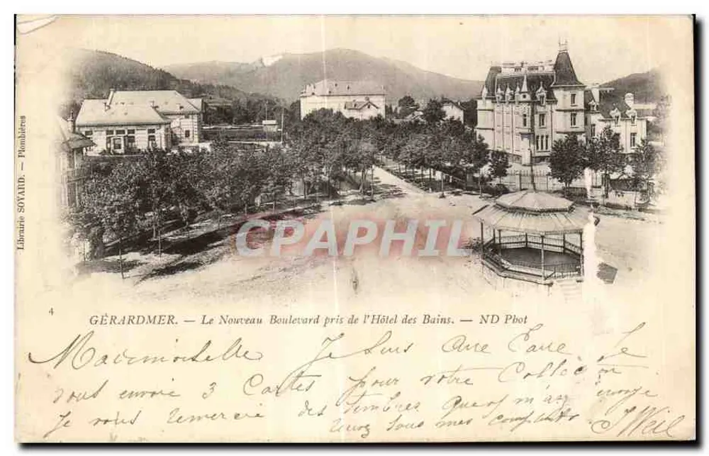 Gérardmer — Der Neue Boulevard vom Hotel des Bains — Librairie SOYARD — Plombières - Vorderseite
