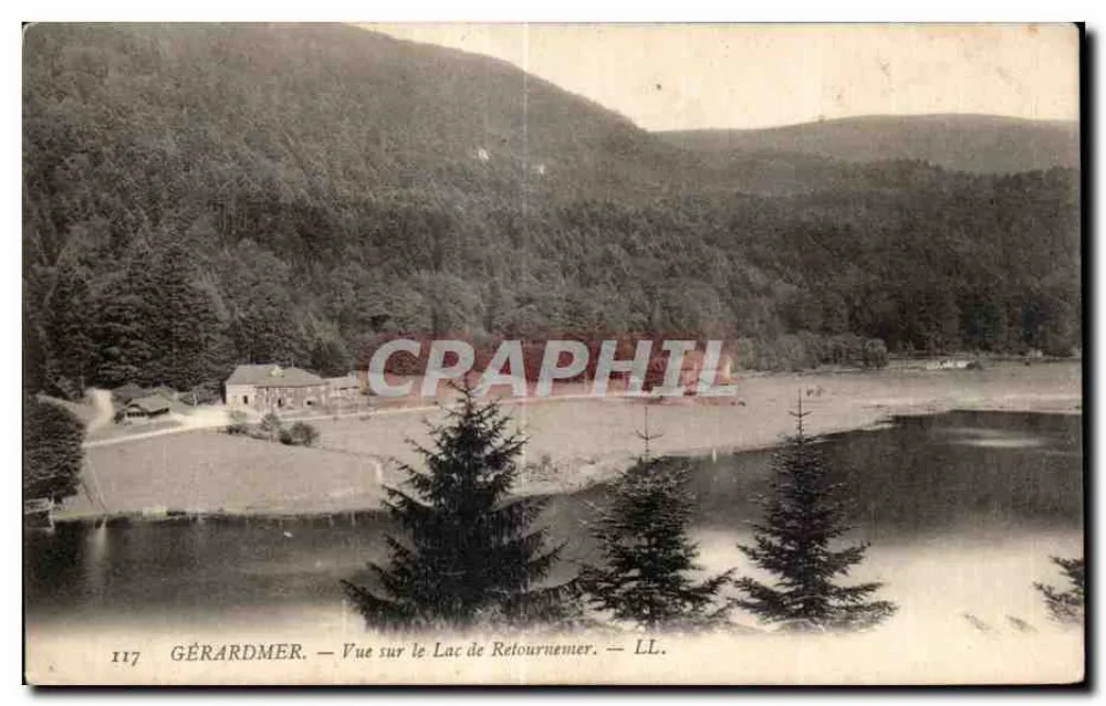 Gérardmer — Vista sobre o Lago de Retournemer — LL. n°117 - Frente