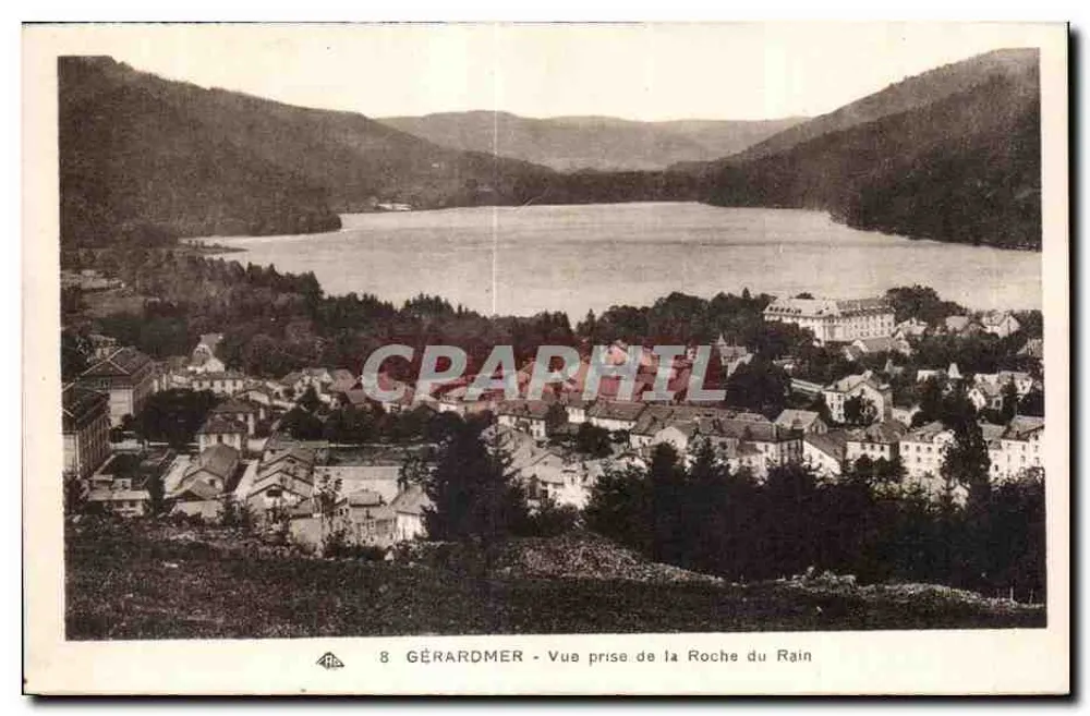 Gérardmer — Vue prise de la Roche du Rain — éditeur des Arts Photomécaniques, Strasbourg, n°8 - Frente