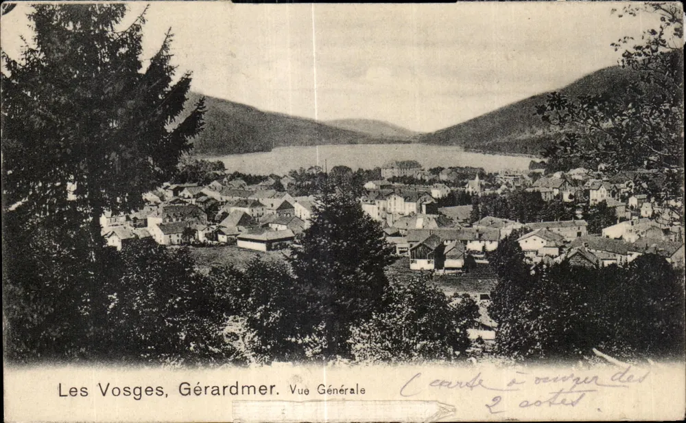 De Vosges, Gérardmer. Algemene uitzicht — Antieke ansichtkaart voor postzegel - Voorkant
