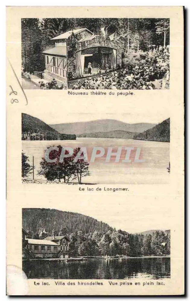 De Vosges, Gérardmer. Algemene uitzicht — Antieke ansichtkaart voor postzegel - Achterkant