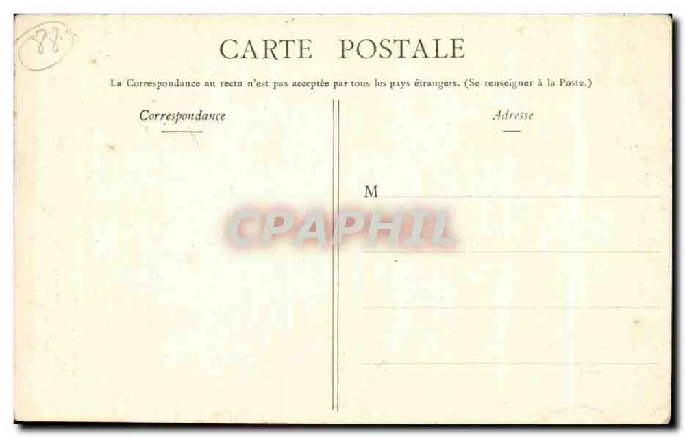 A Virgem da Creuse — Gérardmer — Imp. Ad. Welch, Saint-Dié (Depositado) N° 2709 - Verso