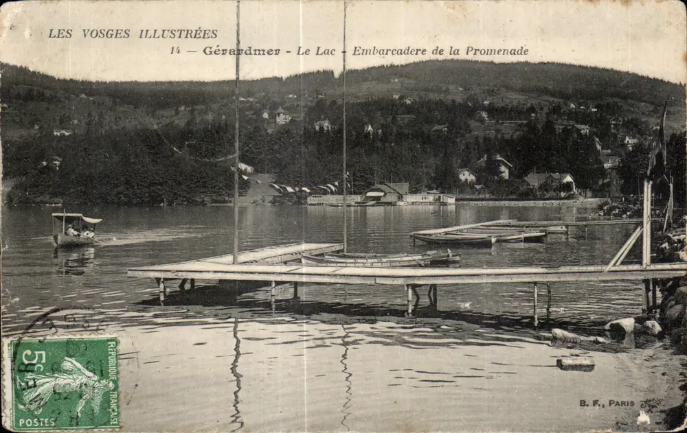 Gérardmer - O Lago - Embarcadouro da Passeio — Les Vosges Illustrées, n°14, editor B.F. Paris - Frente