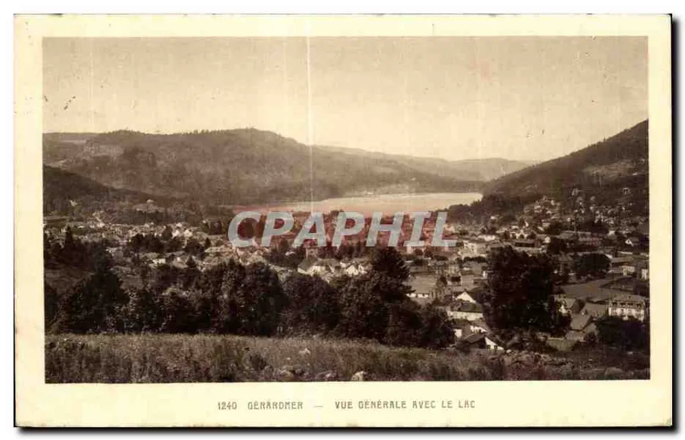 Gérardmer — Vista geral com o lago — Cartes à La Cigogne - Frente
