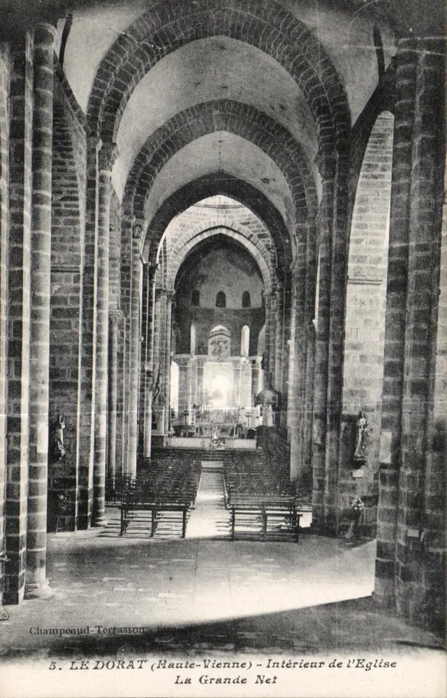 Champeaude-Torrasson (Haute-Vienne) — Innenansicht der Kirche — Verlag Champeaude-Torrasson, Nr. 5 - Vorderseite