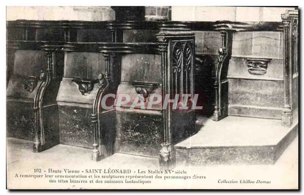 Saint-Léonard - De Stalles van de 15e eeuw — Collectie Chillou-Dumas - Voorkant