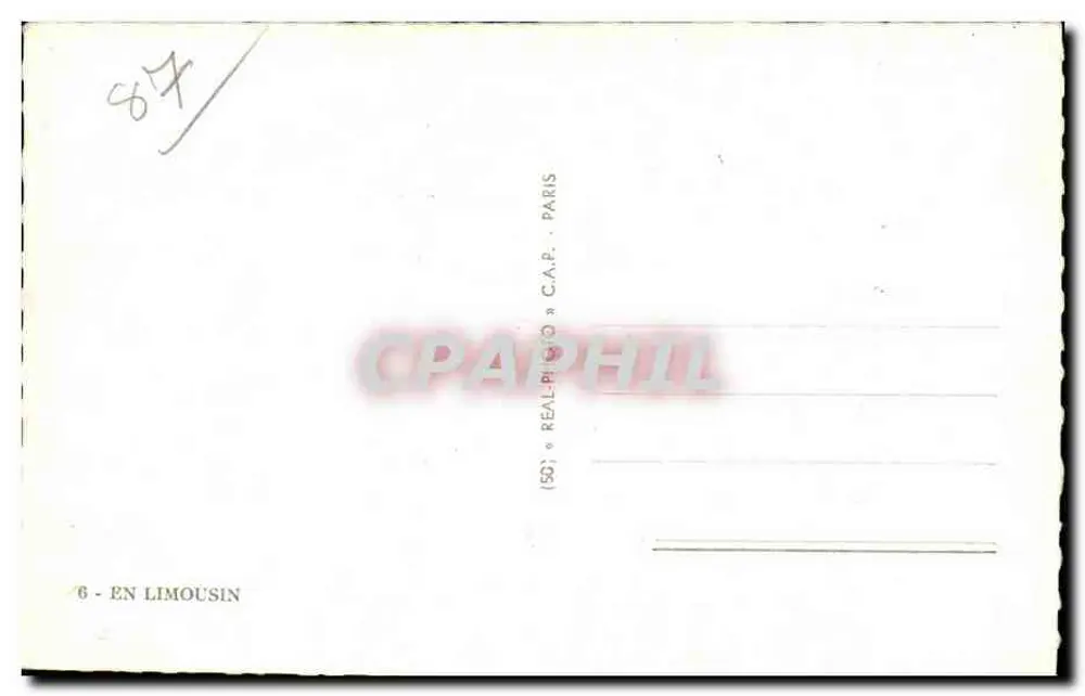 En Limousin — niños y mujer frente a una casa — C.A.P. Cop - Reverso