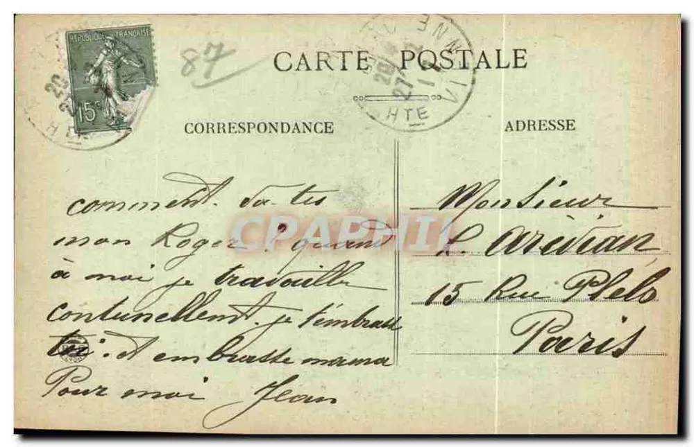 Bellac (Haute-Vienne) — Blick auf die Vincou — Miller-Vignes, Verlag - Rückseite