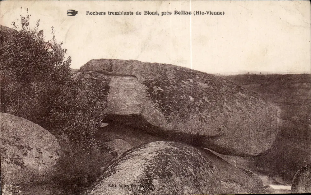 Schaukelsteine von Blond, bei Bellac (Haute-Vienne) — Édit. Miles (Frankreich) - Vorderseite