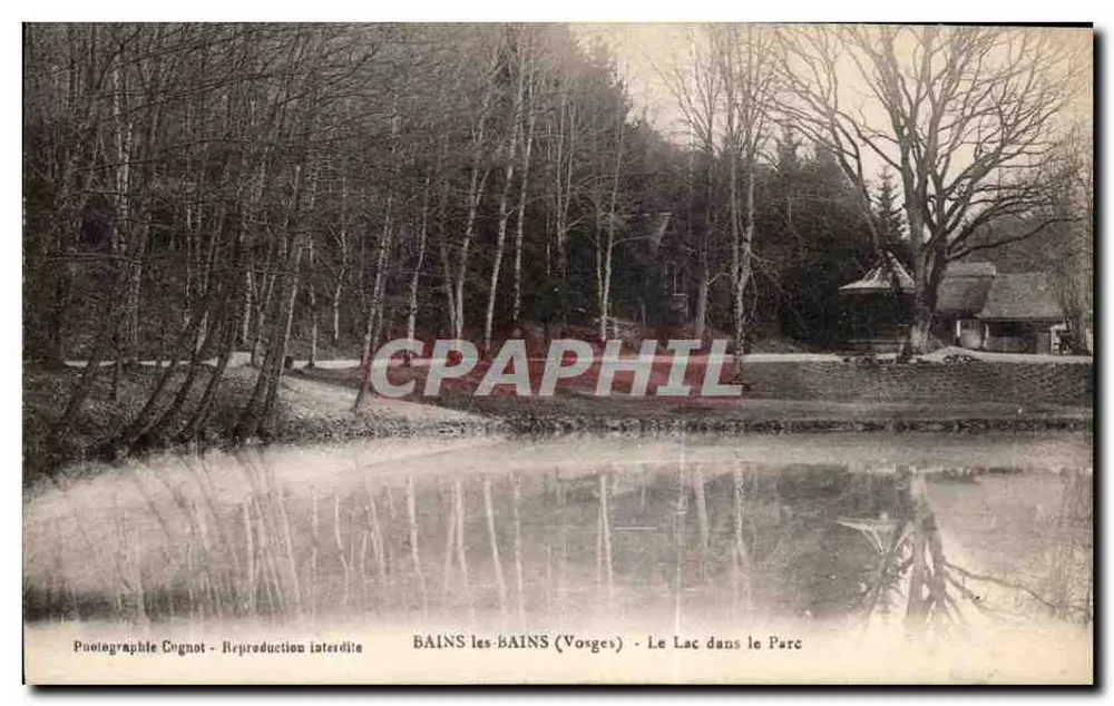 BAINS-les-BAINS (Vosges) — Der See im Park — Fotograf Cognot - Vorderseite