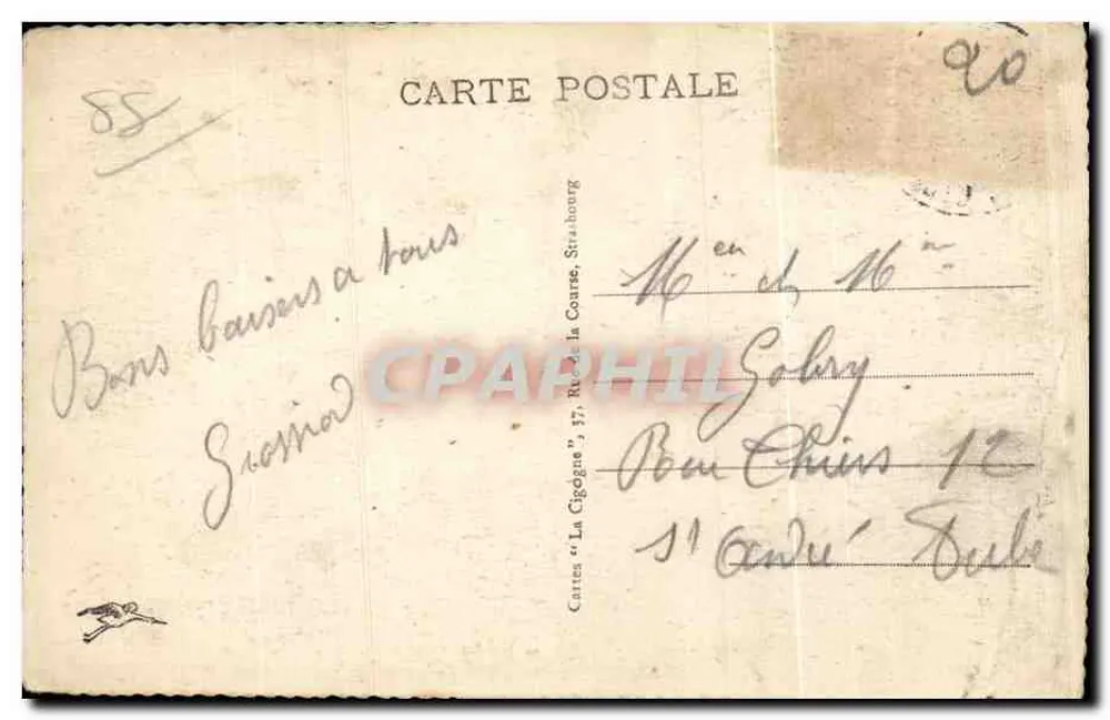 Ballon d'Alsace (alt. 1256 m.) — Le Grand Hôtel vu du Parc — éditeur Cartes 'La Cigogne', Strasbourg - Rückseite