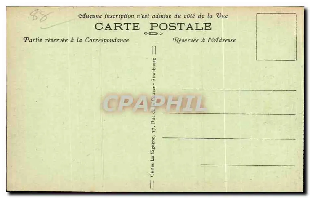Ballon d'Alsace (alt. 1256 m.) — Chalet Bonaparte — Editor: Cartas La Cigogne, Estrasburgo - Reverso