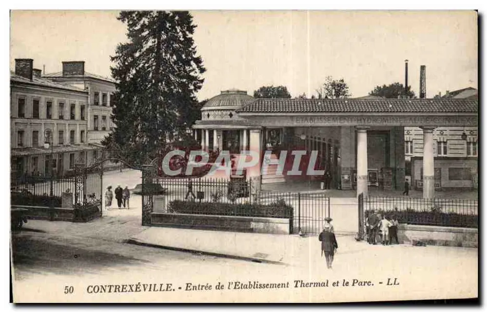 Contrexéville - Eingang zum Thermalbad und zum Park - LL - Vorderseite