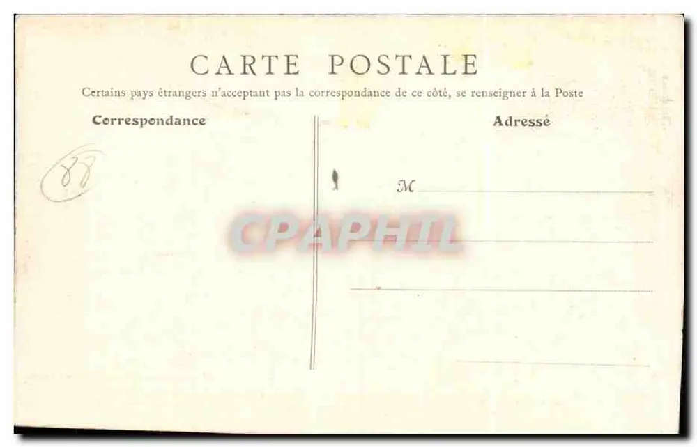 Contrexéville (Vosges) — Cour d'honneur de l'Établissement hydrominéral — Cliché B. F., Paris — Collection Canel - Rückseite
