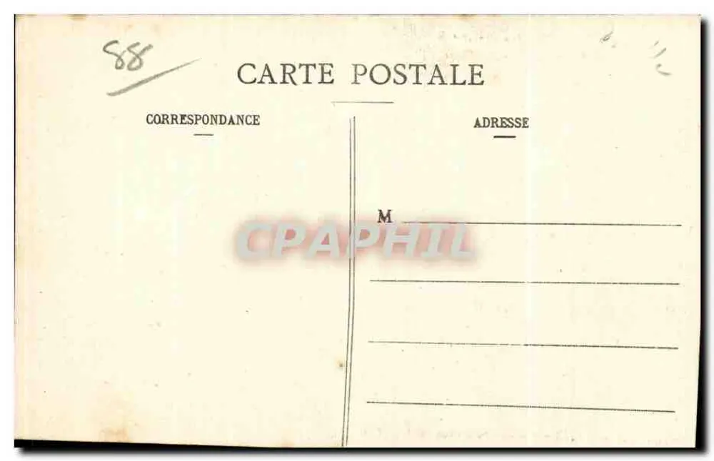 Domrémé-la-Pucelle — De Kerk — Phototype Paul Testart, Epinal - Achterkant