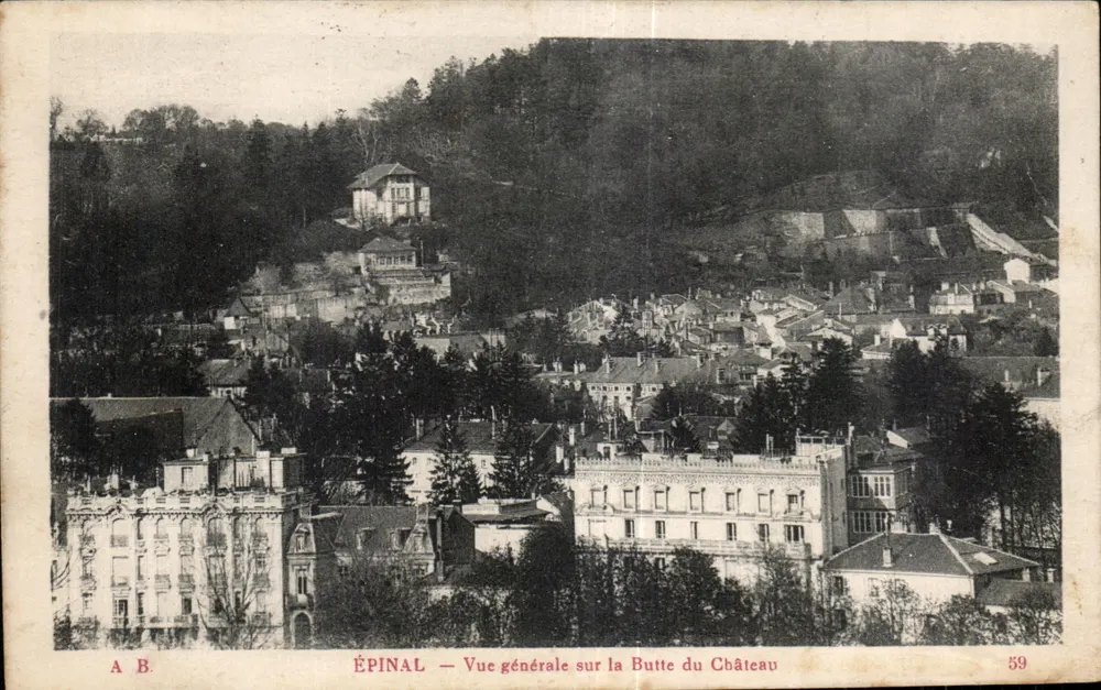 ÉPINAL — Vista general sobre la Butte du Château — A.B. n°59 - Anverso