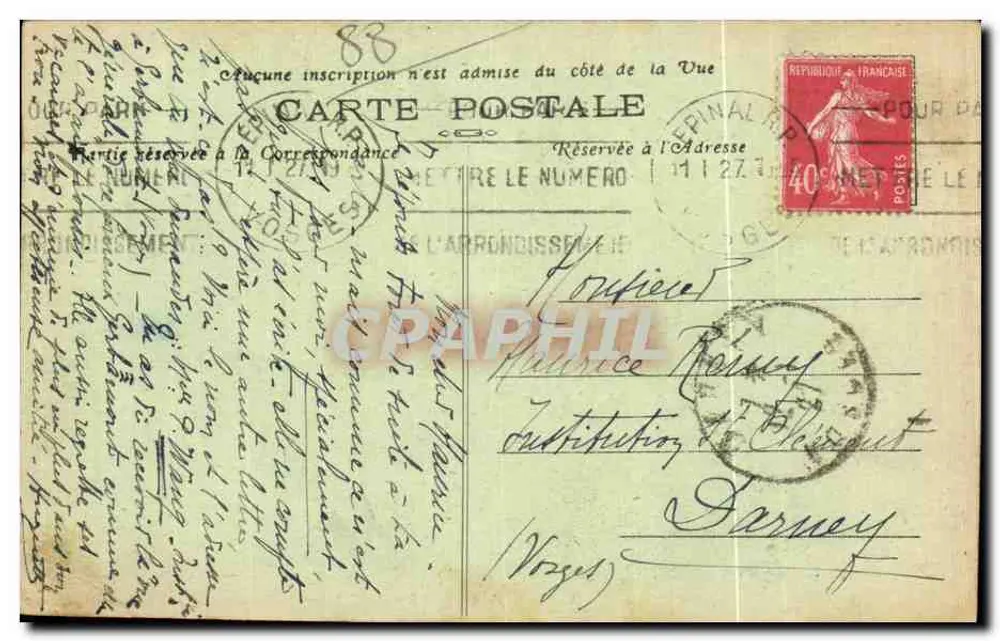 ÉPINAL — Vista general sobre la Butte du Château — A.B. n°59 - Reverso