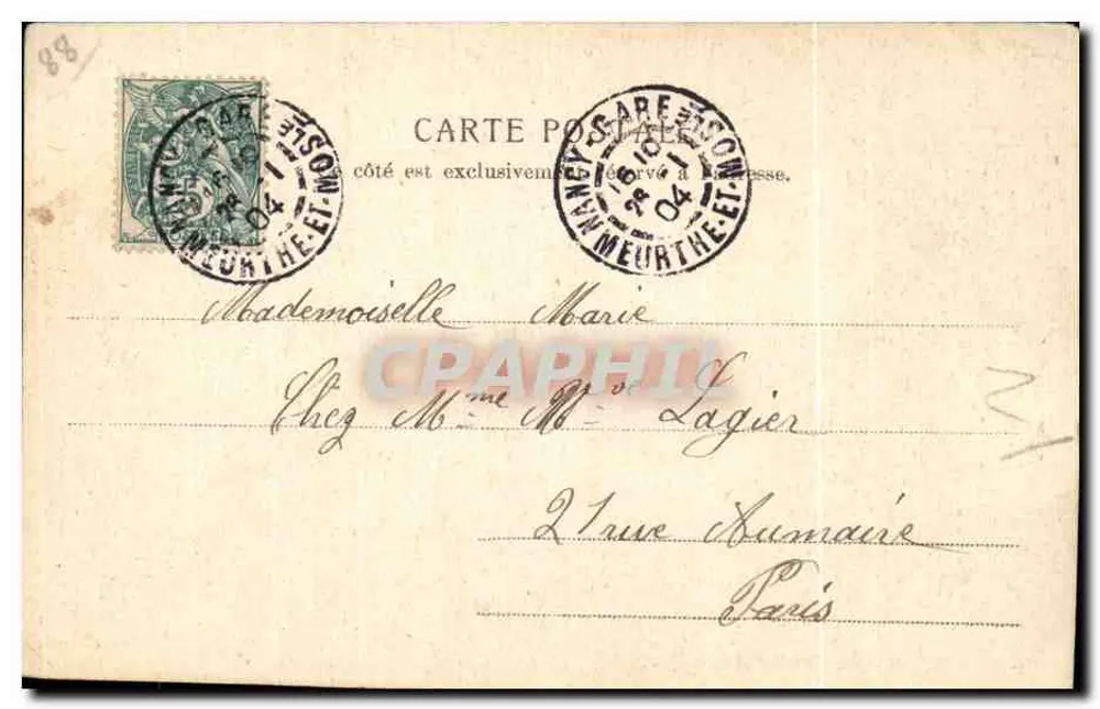 Epinal alle 5 del mattino — vista del canale e del tabaccaio — Ch. Stehlin, Editore a Epinal - Verso
