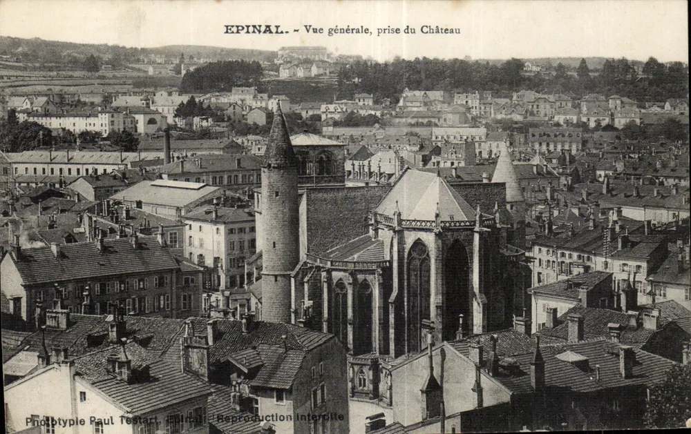 Épinal — Ogólny widok z zamku — Phototype Paul Testart - Awers