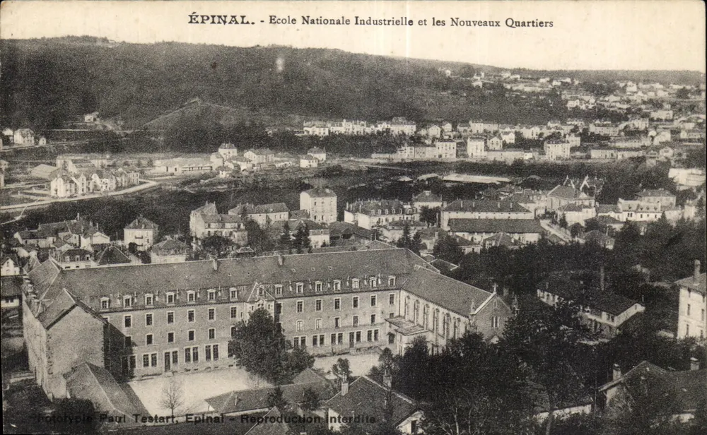 Épinal - Nationale Industrielle Schule und die Neuen Viertel — Phototypie Paul Testart, Épinal - Vorderseite