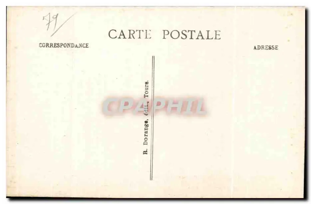 Airvault (D.-S.) — Innenansicht der Kirche — Grabmal von Pierre de Saint-Fontaine, Erster Abt, gestorben 1110 - Rückseite