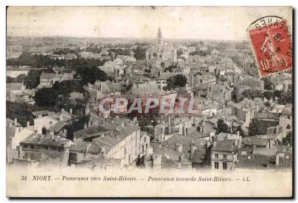 Niort — Panorama in Richtung Saint-Hilaire — LL - Vorderseite