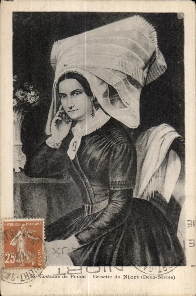 Grisette von Niort (Deux-Sèvres) — Tracht von Poitou — Edition A. Moras, Niort - Vorderseite
